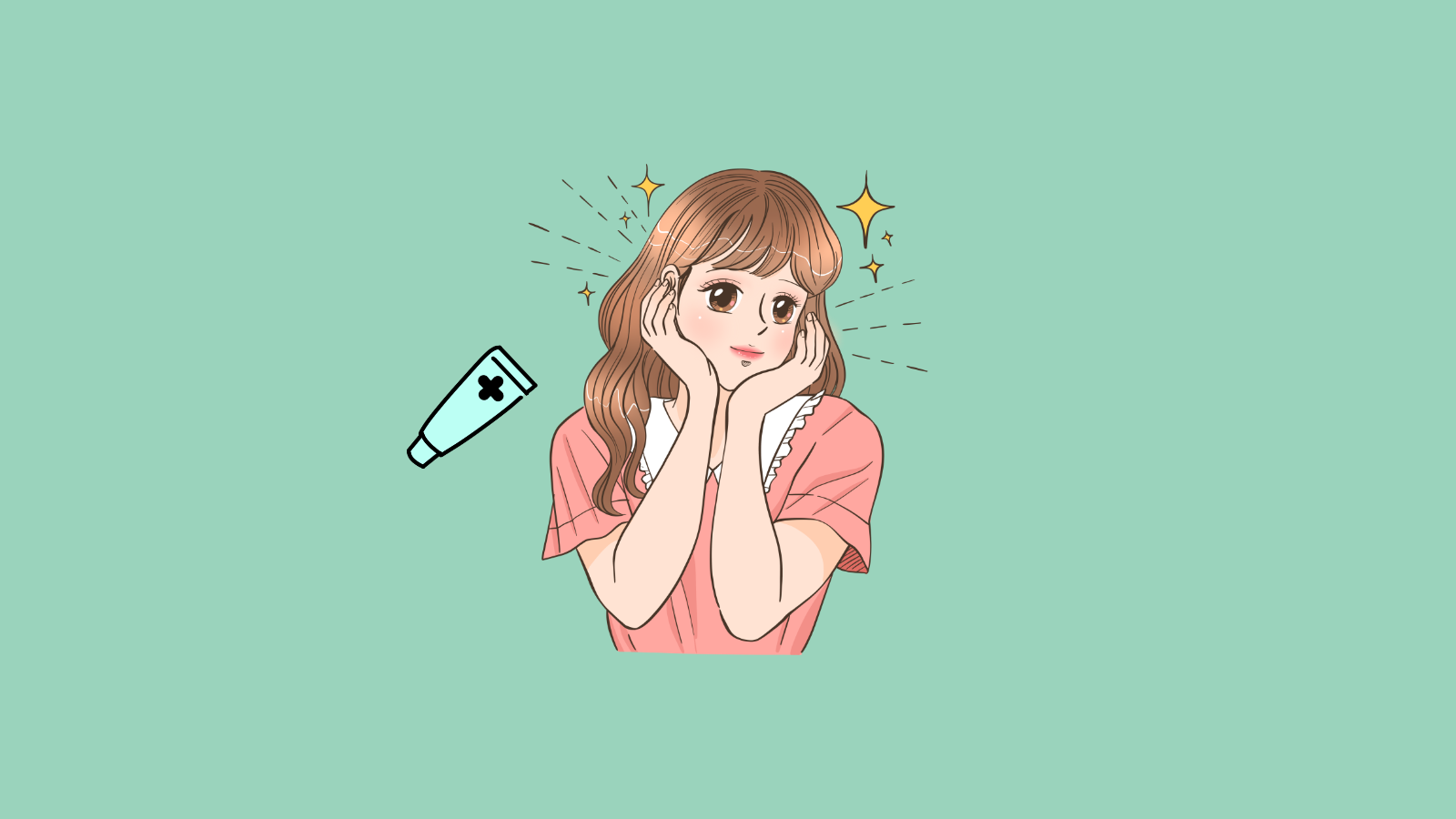 아이크림 대신 덱스판테놀연고를 바르는 여자 그림