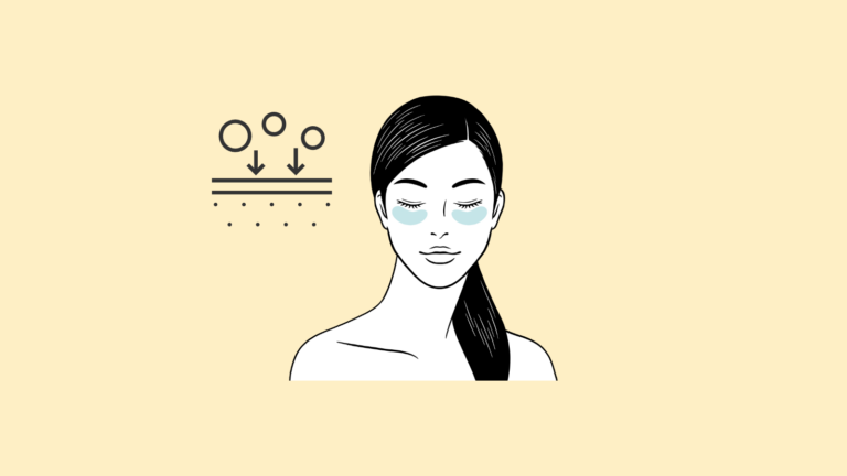 다크서클 원인을 해결하고 있는 여자