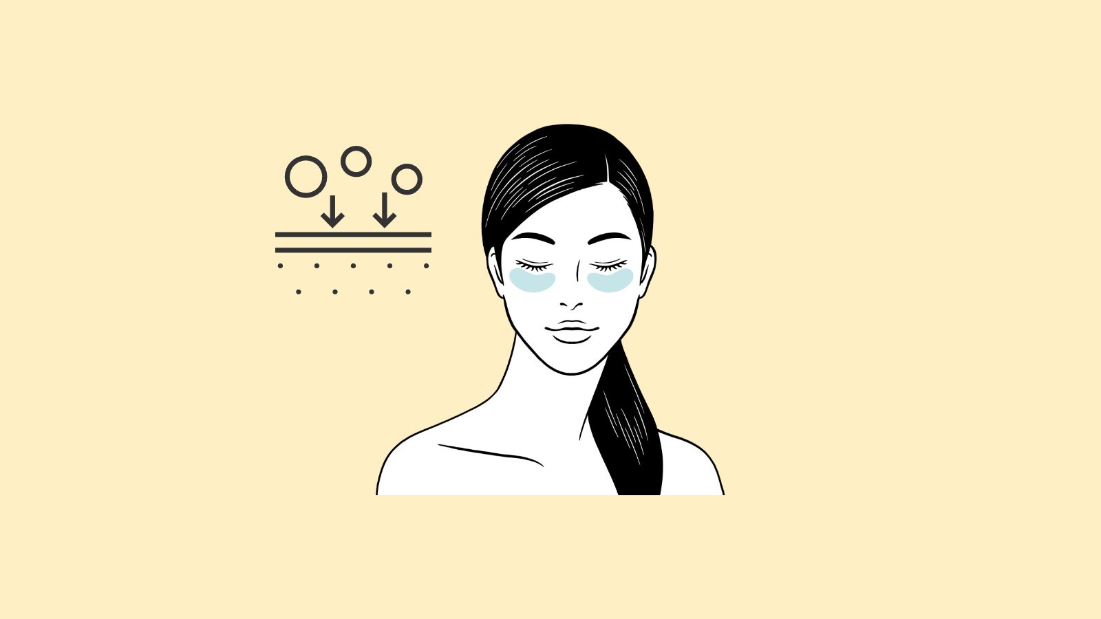 다크서클 원인을 해결하고 있는 여자